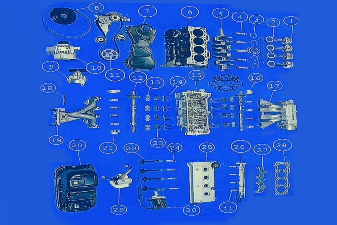 اجزاء المحرك - بالعربية و الفرنسية